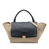 Celine Medium Bicolor Calfskin and Suede Trapeze Satchel Secondhand