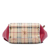 Burberry Small Leather Trimmed Haymarket Check Coated Canvas Canterbury Tote Secondhand
