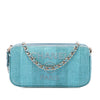 Chanel Raffia Deauville Double Zip Clutch with Chain Secondhand