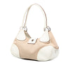 Prada Cinghiale Trimmed Canvas Canapa Moon Shoulder Bag Secondhand