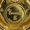 Chanel CC Gold Plated Round Clip On Earrings Secondhand