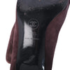 Secondhand Chanel Chocolate Brown Suede CC Pumps - '90s