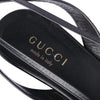 second hand Gucci Black Leather Strappy Slingback Sandals