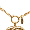Secondhand Chanel CC Gold Plated Quilted Pendant Necklace