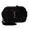 Saint Laurent Suede Crystal Monogram Lou Camera Bag Secondhand