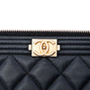 Chanel Large Quilted Caviar Boy O Case Clutch Secondhand