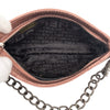 Chanel Embossed Metallic Lambskin Camellia Chain Pochette Secondhand