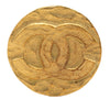Chanel CC Gold Plated Round Pin Brooch Secondhand