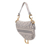 Secondhand Dior Oblique Canvas Embroidered Saddle Bag