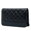 Chanel Quilted Aged Calfskin So Black Gabrielle Wallet On Chain Secondhand