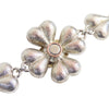 Chanel CC Gold and Silver Plated Crystals Heart and Clover Charm Pendant Necklace Secondhand