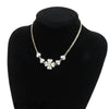 Chanel CC Gold and Silver Plated Crystals Heart and Clover Charm Pendant Necklace Secondhand