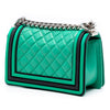 Chanel Small Bicolor Quilted Lambskin and Rubber Boy Flap Secondhand