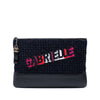 Chanel Large Tweed and Calfskin Embroidered Gabrielle O Case Clutch Secondhand