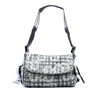 Chanel Tweed Camellia Chain Flap Shoulder Bag Secondhand