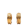 Chanel CC Gold Plated Hoop Clip On Earrings Secondhand