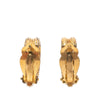 Chanel CC Gold Plated Hoop Clip On Earrings Secondhand