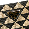 Prada Embroidered Canvas Triangolo Symbole Shopping Tote Secondhand