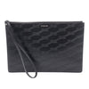 Balenciaga BB Monogram Embossed Leather Wristlet Clutch Secondhand