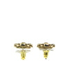 Chanel CC Brass Resin and Faux Pearl Snowflake Push Back Earrings Secondhand