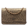 Chanel CC Embossed Metallic Lambskin Wallet on Chain Secondhand