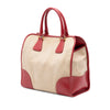 Secondhand Prada Saffiano Trimmed Canvas Canapa Satchel