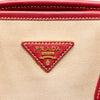 Prada Saffiano Trimmed Canvas Canapa Satchel Secondhand
