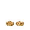 Chanel Gold Plated Braided Hoop Clip On Earrings Secondhand