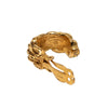 Chanel Gold Plated Braided Hoop Clip On Earrings Secondhand