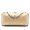 Secondhand Chanel Quilted Metallic Suede Chain Around Evening Clutch on Chain