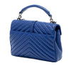 Saint Laurent Medium Quilted Chevron Sheepskin College Satchel Secondhand