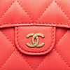 Secondhand Chanel Quilted Lambskin Flap Card Holder on Chain
