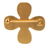 Chanel CC Gold Plated Rhinestones Clover Brooch Secondhand