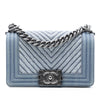 Chanel Small Chevron Denim Boy Flap Secondhand