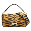 Fendi Embroidered Canvas Tiger Print Baguette Satchel Secondhand