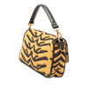 Fendi Embroidered Canvas Tiger Print Baguette Satchel Secondhand
