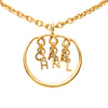 Chanel Gold Plated Letter Charms Pendant Necklace Secondhand