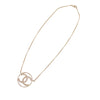 Chanel CC Gold Plated Strass Round Pendant Necklace Secondhand