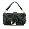 Secondhand Fendi Zucca Interlaced Jacquard Baguette Satchel