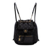 Chanel CC Quilted Denim and Calfskin Backpack Secondhand
