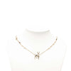 Chanel CC Gold Plated Faux Pearl Strass Deer Pendant Necklace Secondhand
