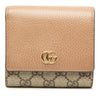 Gucci Bicolor GG Marmont Calfskin and GG Supreme Bifold Wallet Secondhand