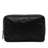 Secondhand Prada Saffiano Trimmed Tessuto Clutch