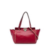 Valentino Small Leather Rockstud Trapeze Satchel Secondhand