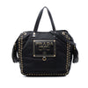 Secondhand Prada Tessuto Whipstitched Logo Oro Tassel Satchel