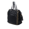 Secondhand Prada Tessuto Whipstitched Logo Oro Tassel Satchel
