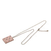 Chanel CC Brass Strass and Acrylic Plate Pendant Necklace Secondhand