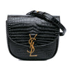 Saint Laurent Small Croc Embossed Monogram Kaia Crossbody Secondhand