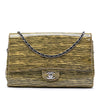 Secondhand Chanel CC Patent Striped Flap Clutch with Chain