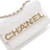 Chanel Medium Quilted Calfskin Logo Enchained Flap Secondhand